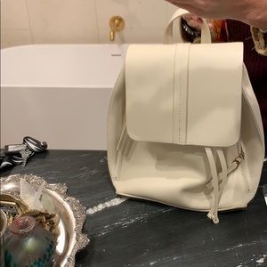 Zara Cream leather backpack